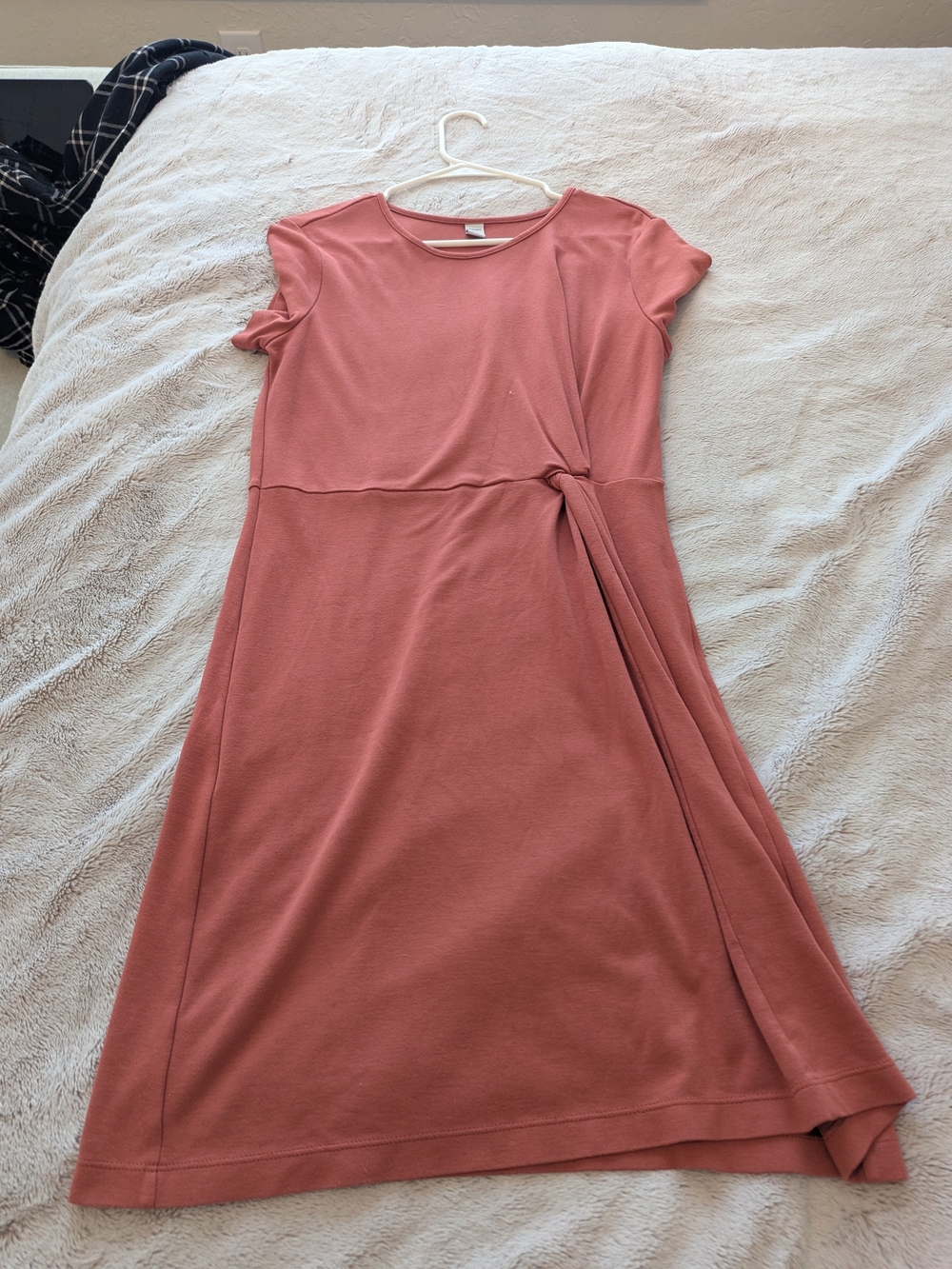 Old Navy Rose-Mauve Tie-Waist Midi Dress